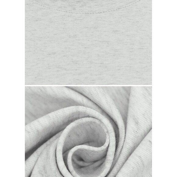 👗 2/$30 👗 Heather Light Gray Long Sleeve Bodycon Dress with Ruching sz S - Picture 4 of 4